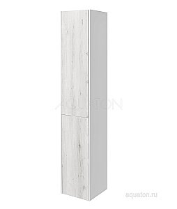 Пенал Акватон Сакура белый/светлое дерево для ванной в интернет-магазине сантехники Sanbest