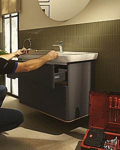 Тумба с раковиной VitrA Sento 60838 100 матовый антрацит для ванной в интернет-магазине Sanbest