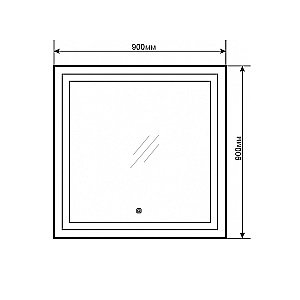 Зеркало Comforty Квадрат 90 00-00005264 в ванную от интернет-магазине сантехники Sanbest