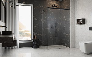 Душевой уголок Radaway Idea 8 Black QL KDJ 120х70 R стекло прозрачное/профиль черный матовый купить в интернет-магазине Sanbest