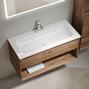 Тумба с раковиной Sancos Marmi 1.0 MR1.0100ECH дуб чарльстон для ванной в интернет-магазине Sanbest