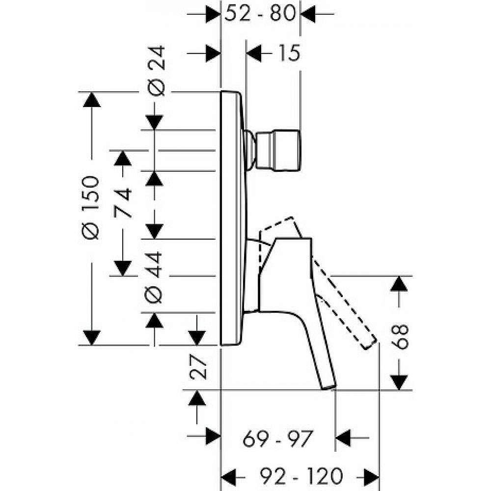 Смеситель для душа Hansgrohe Talis E 72406000 купить в интернет-магазине сантехники Sanbest