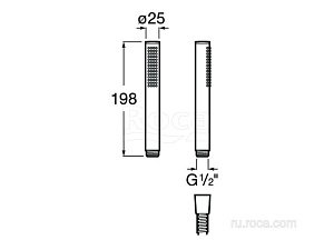 Душевая лейка Roca Stella 5B3750NM0 купить в интернет-магазине сантехники Sanbest