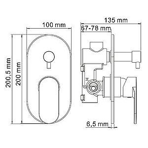 Смеситель для душа WasserKRAFT Elbe 7441 купить в интернет-магазине сантехники Sanbest
