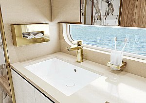 Стакан для зубных щеток Hansgrohe AddStoris 41749990 полированное золото купить в интернет-магазине сантехники Sanbest