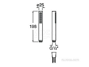 Душевая лейка Roca Stella 5B3750NM0 купить в интернет-магазине сантехники Sanbest