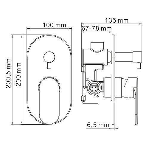 Смеситель для душа WasserKRAFT Elbe 7441 купить в интернет-магазине сантехники Sanbest