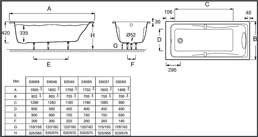 Ванна Jacob Delafon ODEON UP 150х70 купить в интернет-магазине Sanbest