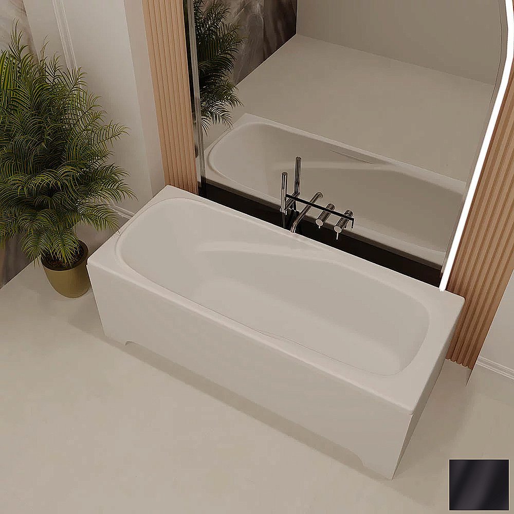 Ванна из искусственного камня Veconi Fresca FRS17070BM 170х70 черная матовая купить в интернет-магазине Sanbest