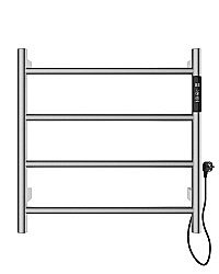 Полотенцесушитель электрический WONZON & WOGHAND BONN, Брашированный никель (WW-AL404-BR) купить в интернет-магазине сантехники Sanbest