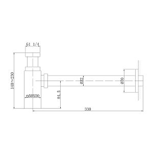 Сифон для раковины Abber AF0031NG никель купить в интернет-магазине сантехники Sanbest