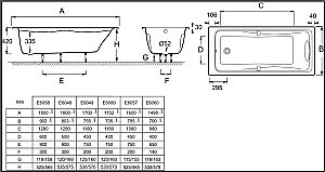 Ванна Jacob Delafon ODEON UP 150х70 купить в интернет-магазине Sanbest
