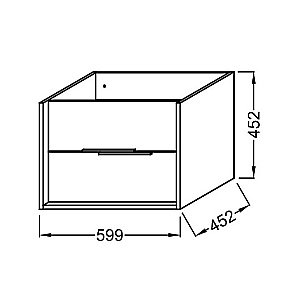 Тумба с раковиной Jacob Delafon VIVIENNE 60 дуб Давос натуральный/белый глянцевый для ванной в интернет-магазине Sanbest