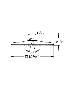 Верхний душ Grohe Rainshower Mono 26568000 купить в интернет-магазине сантехники Sanbest