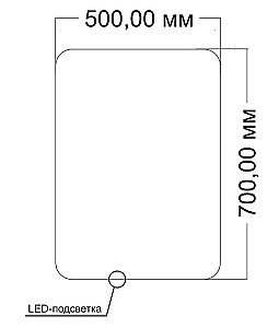 Зеркало LED Vincea VLM-3BE500 50х70 в ванную от интернет-магазине сантехники Sanbest