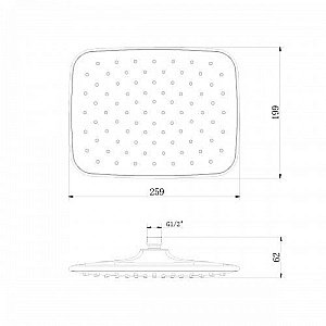 Верхний душ Lemark LM8133C купить в интернет-магазине сантехники Sanbest