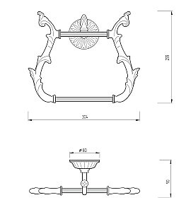 Полотенцедержатель Migliore VERSAILLES 32689 золото купить в интернет-магазине сантехники Sanbest