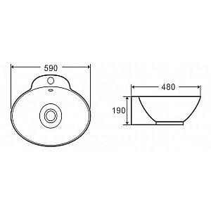 Раковина накладная WeltWasser WW ELBACH 3072 59 белая купить в интернет-магазине Sanbest