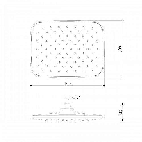 Верхний душ Lemark LM8133C купить в интернет-магазине сантехники Sanbest