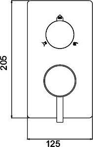 Встраиваемый смеситель RGW Shower Panels SP-43-03 купить в интернет-магазине сантехники Sanbest