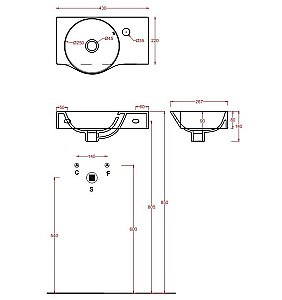 Раковина подвесная Artceram Lavamani Union 43 LML001 01 00 белая купить в интернет-магазине Sanbest