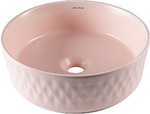 Раковина Allen Brau Fantasy Romb 36 4.11033.SM розовая матовая купить в интернет-магазине Sanbest