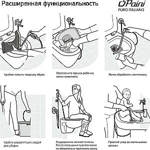 Гигиенический душ Paini Castello Round CAPJ442R золото брашированное купить в интернет-магазине сантехники Sanbest