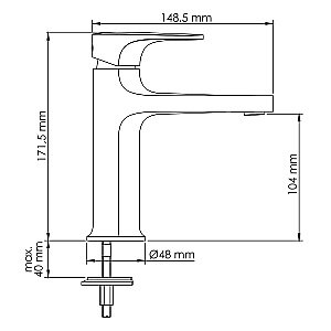 Смеситель для раковины WasserKRAFT Asphe 7700 7703 розовое золото купить в интернет-магазине сантехники Sanbest