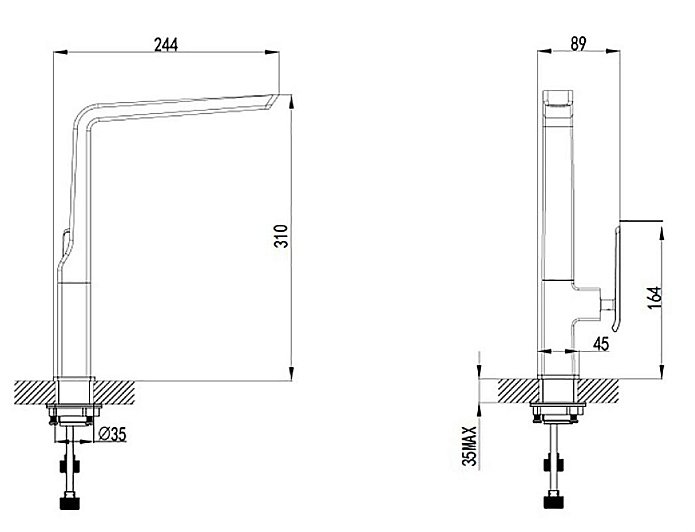Смеситель для кухни Bien Lucca купить в интернет-магазине сантехники Sanbest