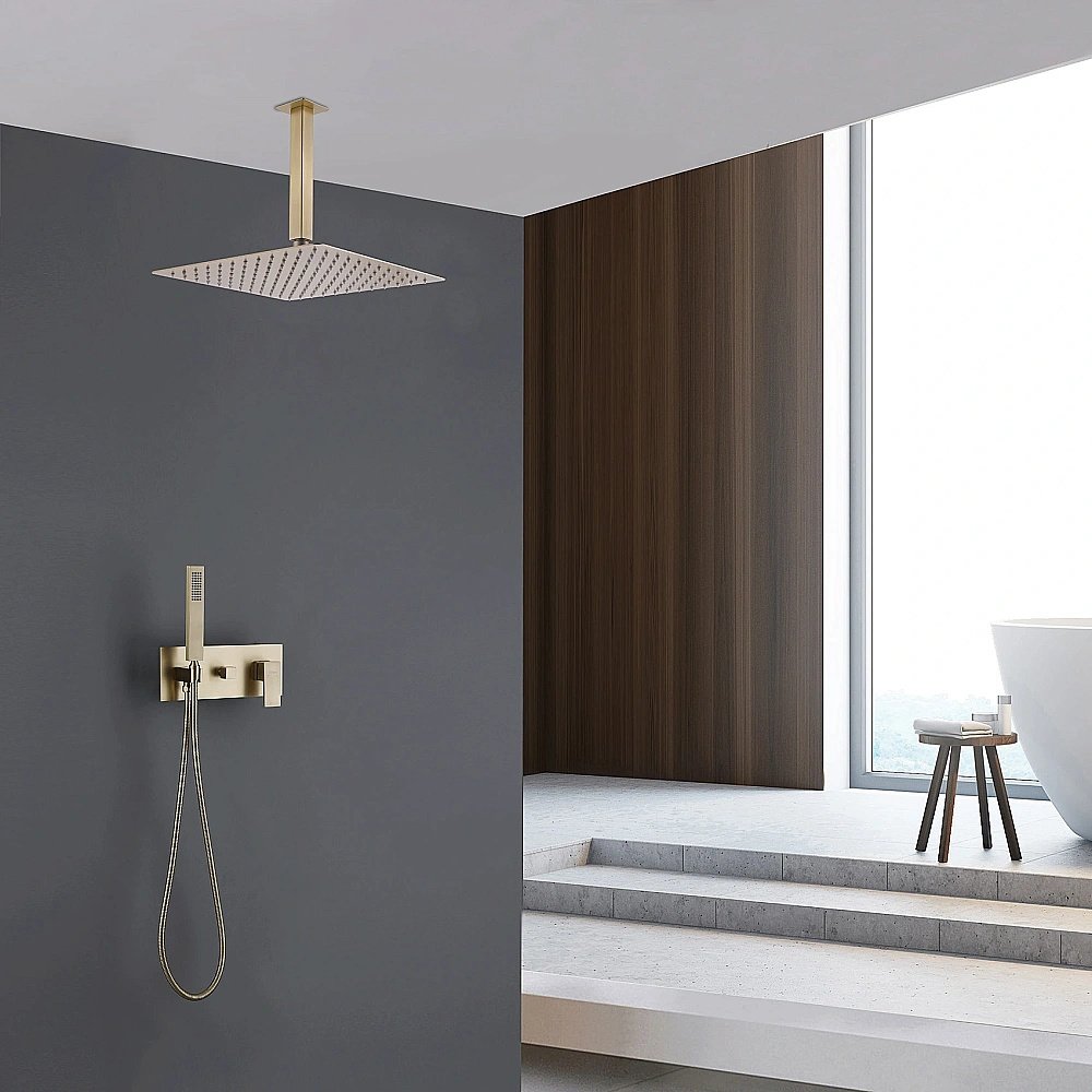 Душевая система ABBER Daheim AF8221G золото матовое купить в интернет-магазине сантехники Sanbest