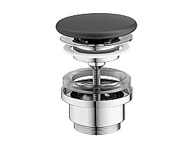 Донный клапан Ravak FLAT X01921 черный матовый купить в интернет-магазине сантехники Sanbest