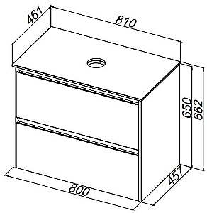 Тумба с раковиной Allen Brau Activity 80 1.34012.AM антрацит матовый/олива брашированная для ванной в интернет-магазине Sanbest