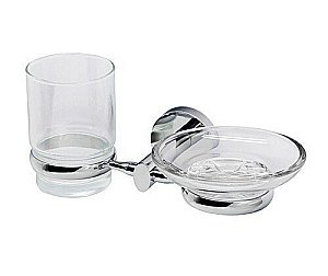 Держатель со стаканом и мыльницей WasserKRAFT Rhein K-6226 купить в интернет-магазине сантехники Sanbest