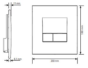 Кнопка для инсталляции Taliente Smarty 31191010 белая купить в интернет-магазине сантехники Sanbest
