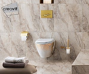 Унитаз подвесной с функцией биде CREAVIT Terra TP325.000T0 белый с декором купить в интернет-магазине Sanbest