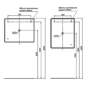 Зеркало Aquanet Ирис 100 326448 в ванную от интернет-магазине сантехники Sanbest