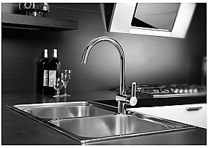 Смеситель для кухни Paffoni Ringo RIN180CR купить в интернет-магазине сантехники Sanbest