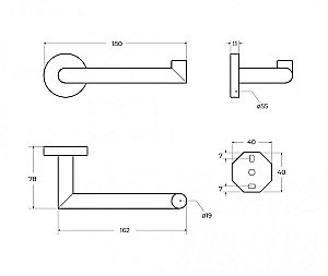Держатель для туалетной бумаги Cezares RELAX-PH2-01 хром купить в интернет-магазине сантехники Sanbest