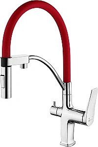 Смеситель для кухни Lemark Comfort LM3074C-Red купить в интернет-магазине сантехники Sanbest
