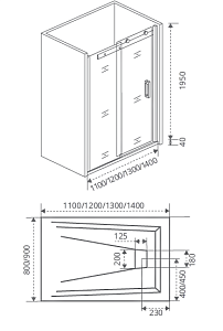 Душевая дверь Good door GALAXY WTW-140-C-CH купить в интернет-магазине Sanbest