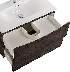Тумба с раковиной BelBagno MARINO-CER-N-800-2C-SO-RNG-P Rovere Nature Grigio для ванной в интернет-магазине Sanbest