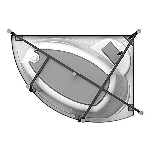 Ванна с гидромассажем Радомир Алари 168х120 РЕЛАКС ХРОМ белая купить в интернет-магазине Sanbest