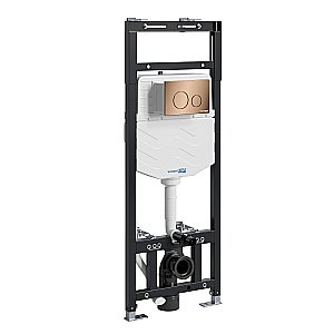 Система инсталляции для унитаза WasserKraft Alme 15TLT.010.ME.RG02 с кнопкой розовое золото купить в интернет-магазине сантехники Sanbest