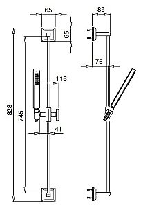 Душевой гарнитур Cezares LEGEND-SD-02 бронза купить в интернет-магазине сантехники Sanbest