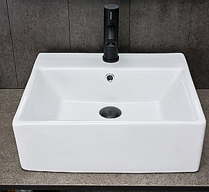 Раковина накладная Gid Geometrico 45,5 N9145 51214 белая купить в интернет-магазине Sanbest