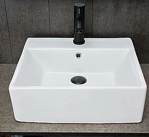 Раковина накладная Gid Geometrico 45,5 N9145 51214 белая купить в интернет-магазине Sanbest