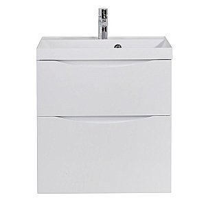 Тумба с раковиной BelBagno MARINO H60-2C-SO-BL-P 60 Bianco Lucido для ванной в интернет-магазине Sanbest