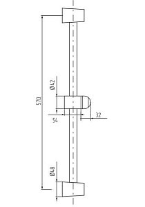 Душевая штанга Migliore Ricambi Eko ML.RIC-31.103.DO золото купить в интернет-магазине сантехники Sanbest