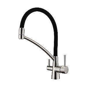 Смеситель для кухни Paulmark Sigen Si213111-BS брашированная сталь купить в интернет-магазине сантехники Sanbest