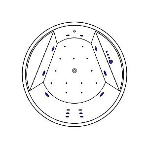 Ванна акриловая EXCELLENT Great Arc ULTRA WAEX.GRE16.ULTRA.GL 160x160 белая с гидромассажем купить в интернет-магазине Sanbest